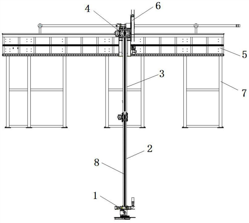 Compacted material unloading device in deep well container