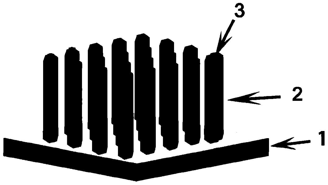 apical modification cu  <sub>2</sub> ZnO nanorod heterojunction of o and its preparation method and application