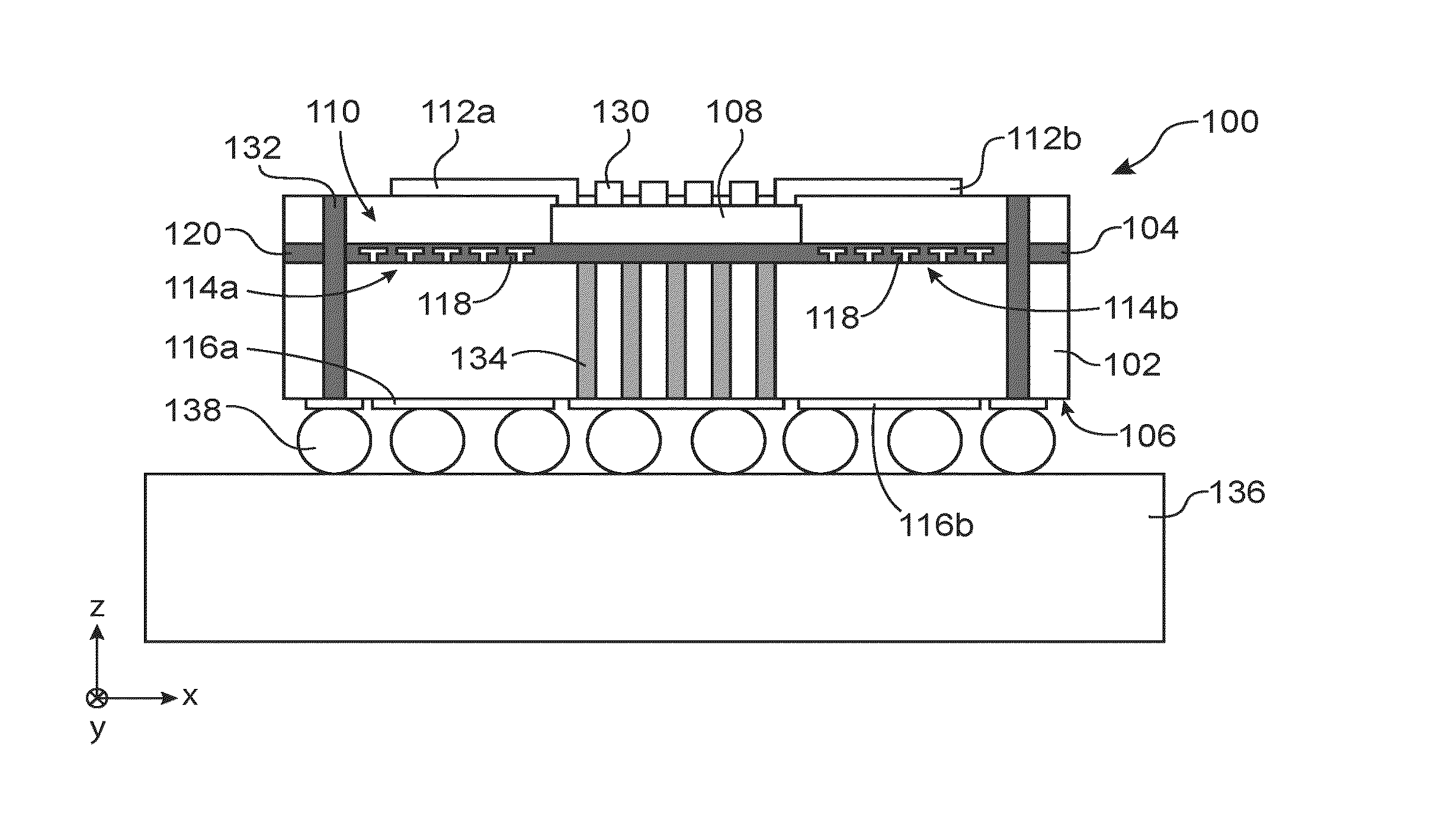 Device for radiofrequency (RF) transmission with an integrated electromagnetic wave reflector