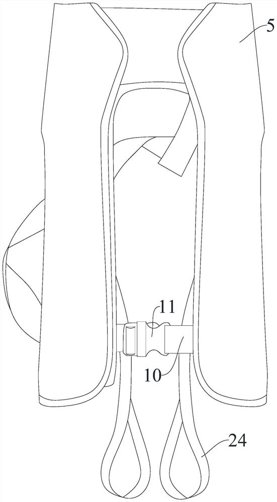 Inflatable life jacket with linkage control mechanism