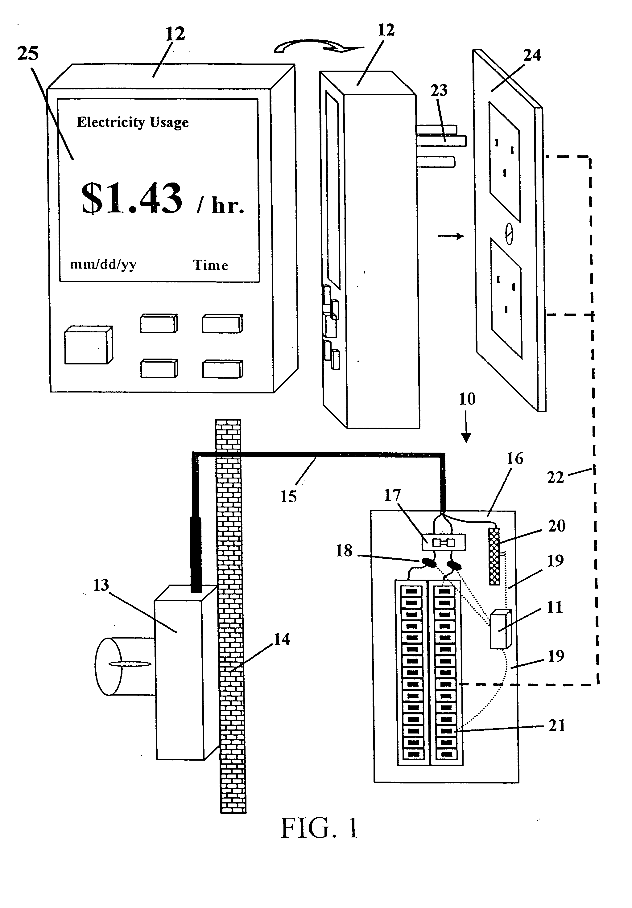Programmable electricity consumption monitoring system and method