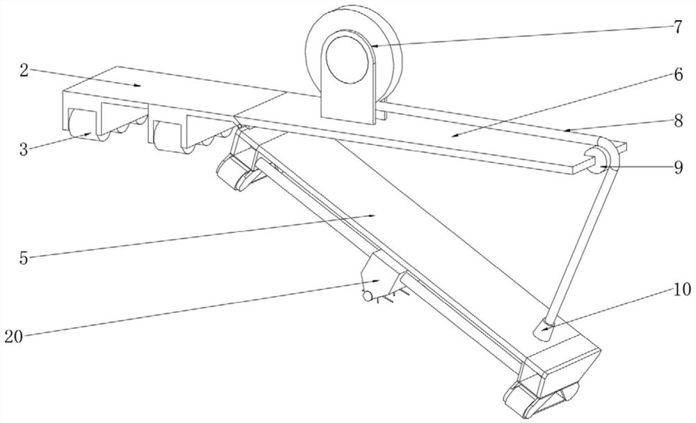 A trimming device suitable for river bank lawn finishing