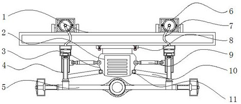 An air suspension that takes up little space and can be connected to an app for a new energy vehicle