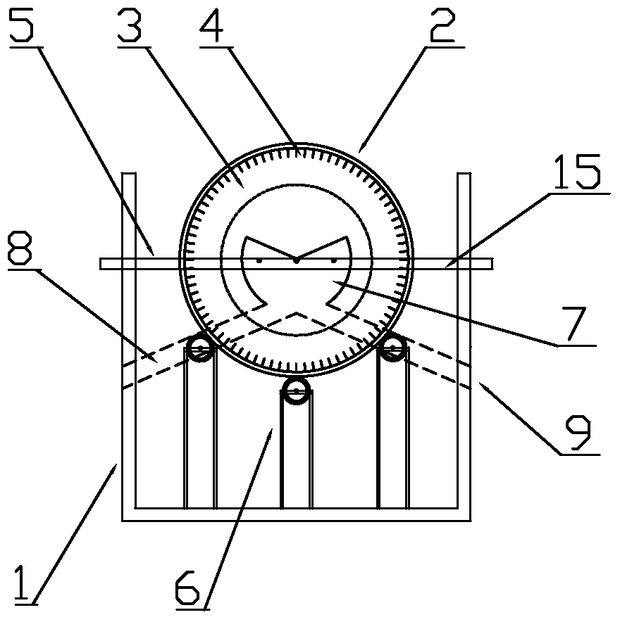 A sewage push-flow debris separator