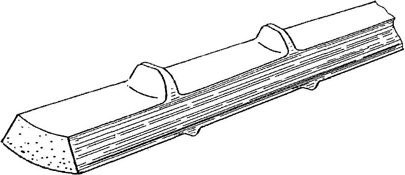 Ladder-shaped bamboo original state recombined material and manufacturing method thereof