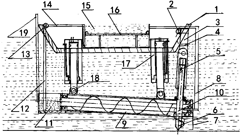 Using method for movable riverway sludge dredging device