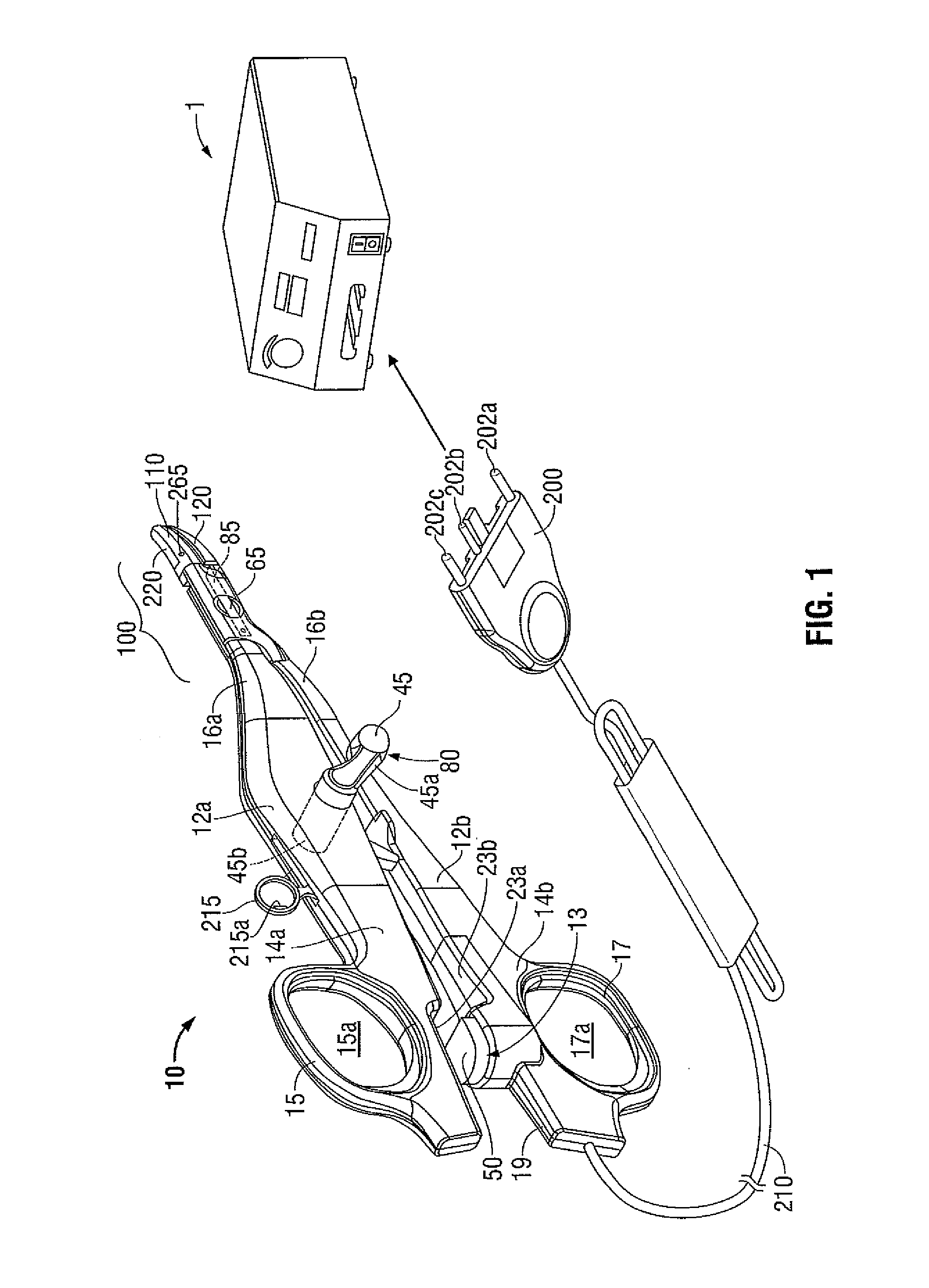 Dissection scissors on surgical device