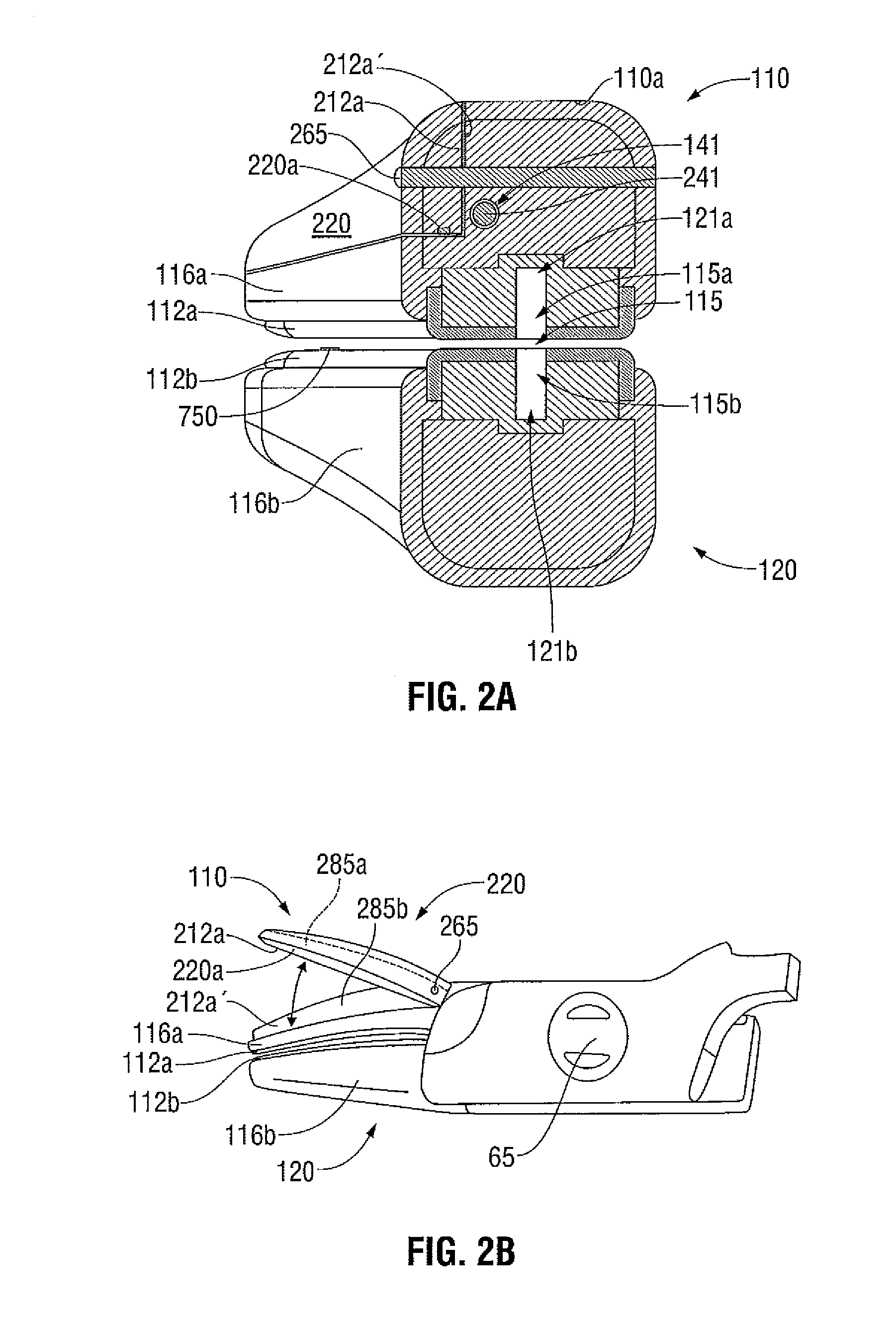 Dissection scissors on surgical device