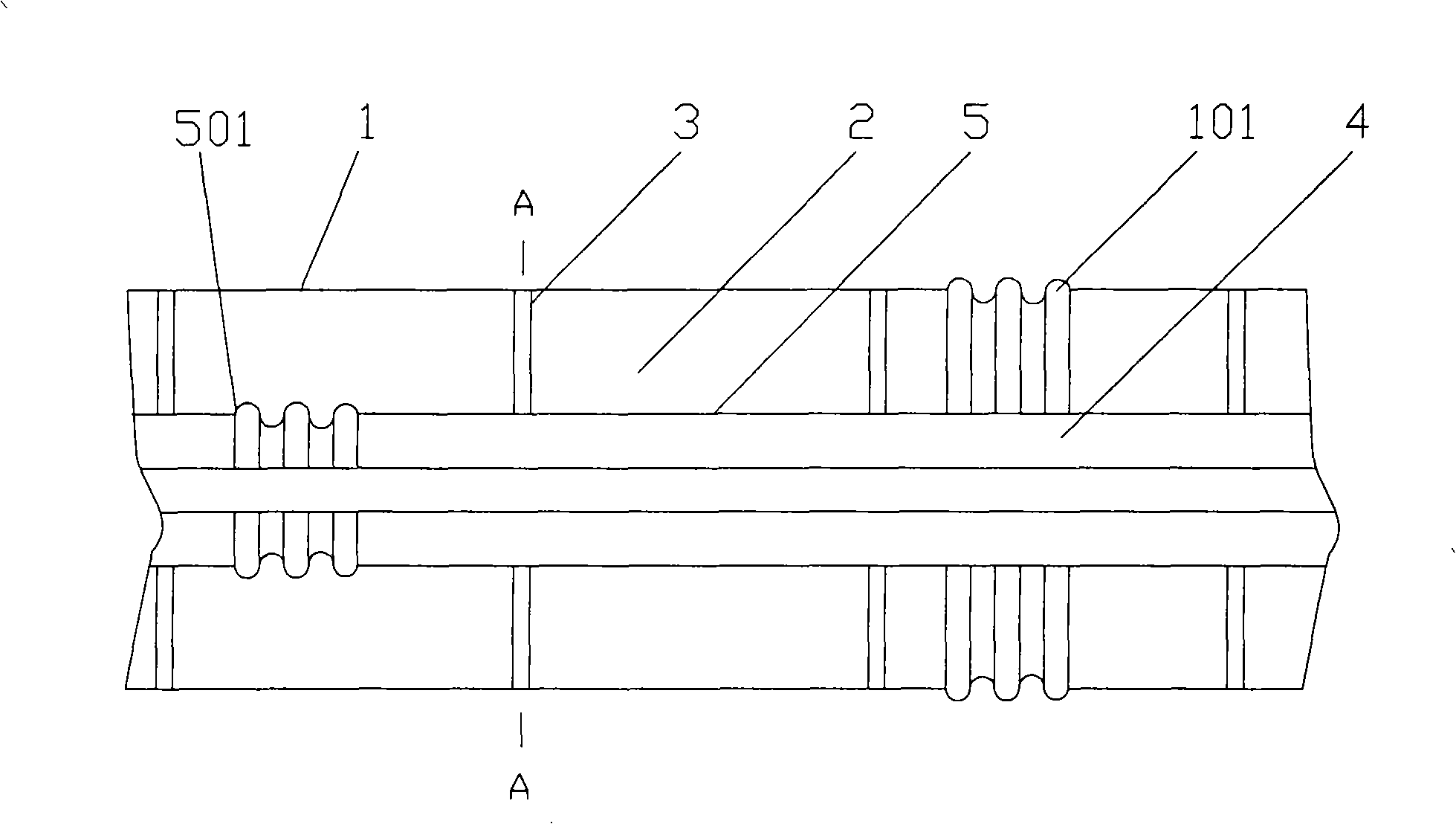 Superconducting cable for insulation and thermal insulation