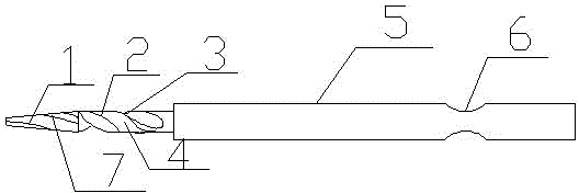 Long sharp-point carbonized drill