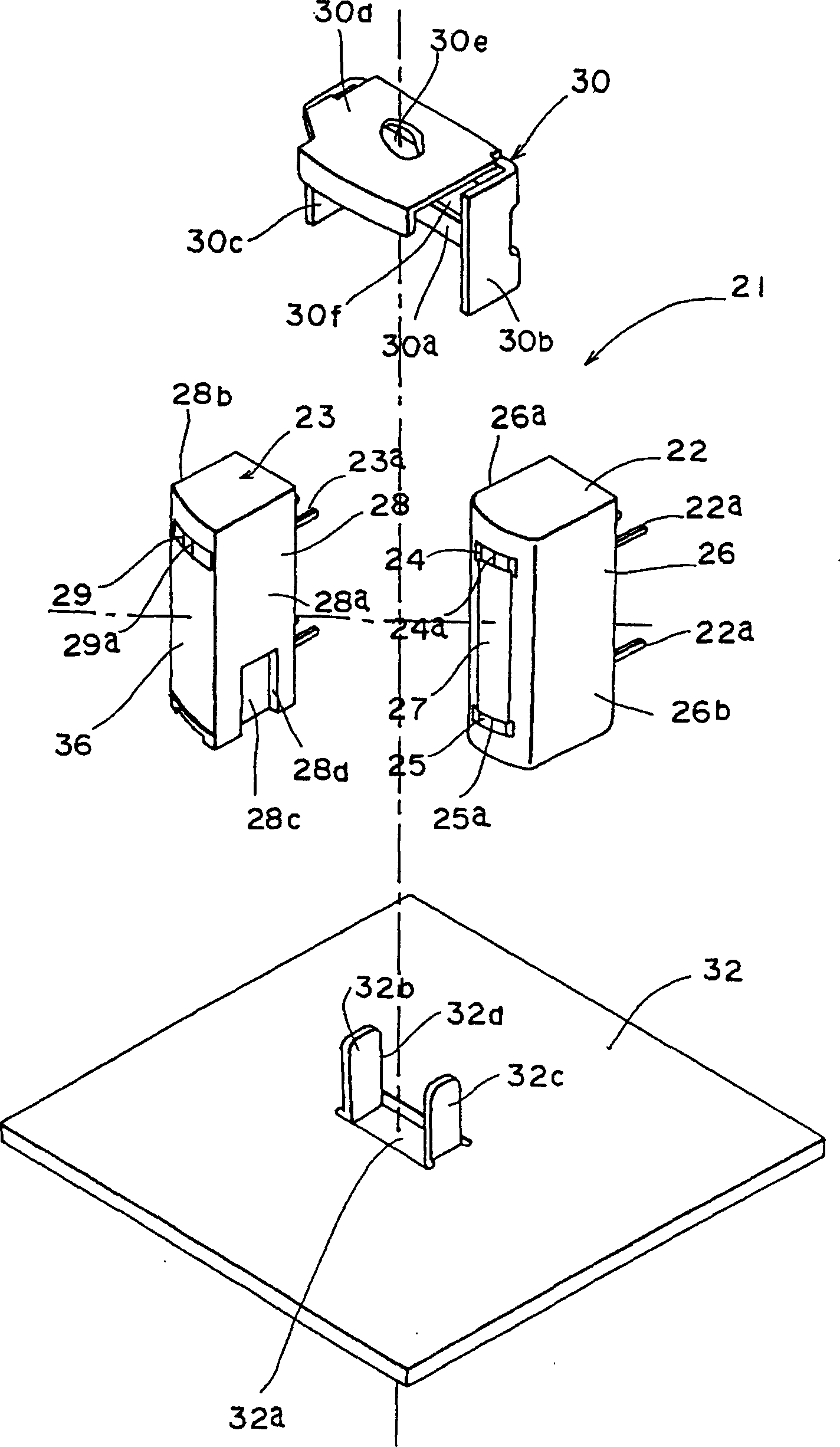Mounting structure for magnetic head