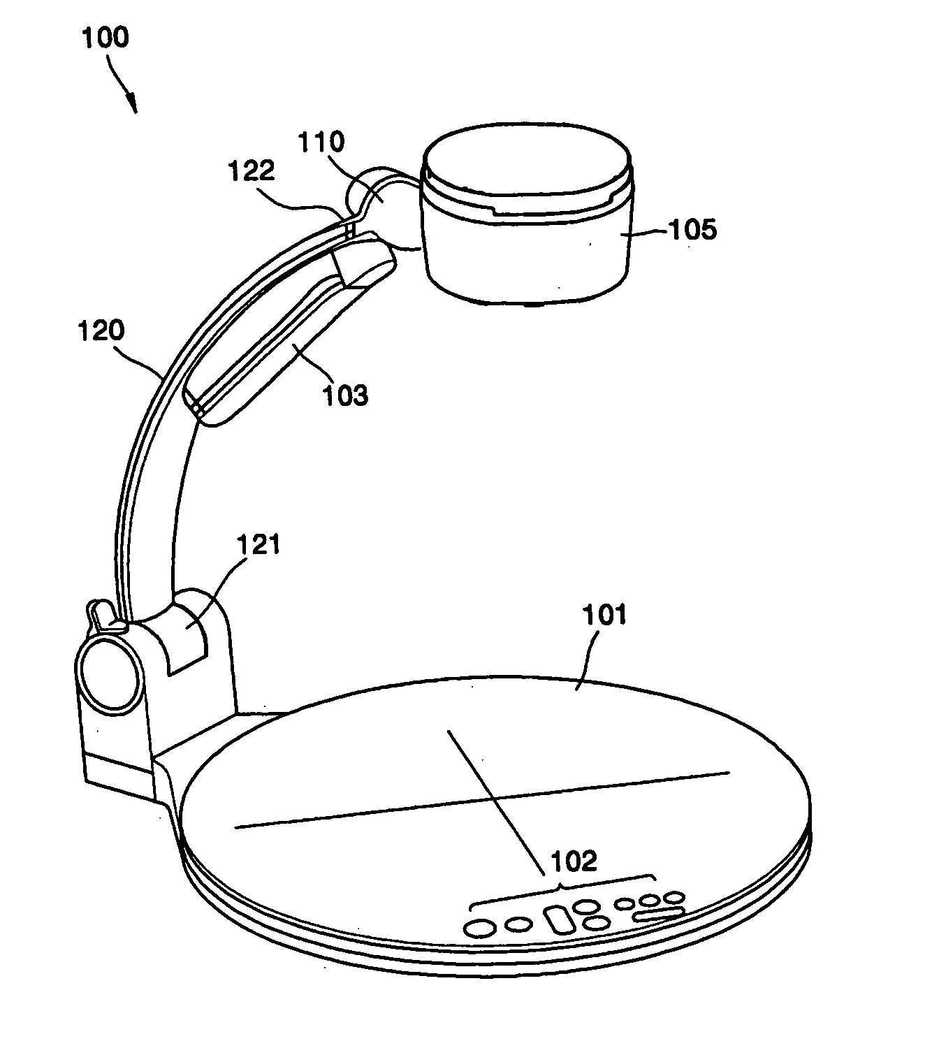 Camera rotation support apparatus for video presenter and video presenter having the same