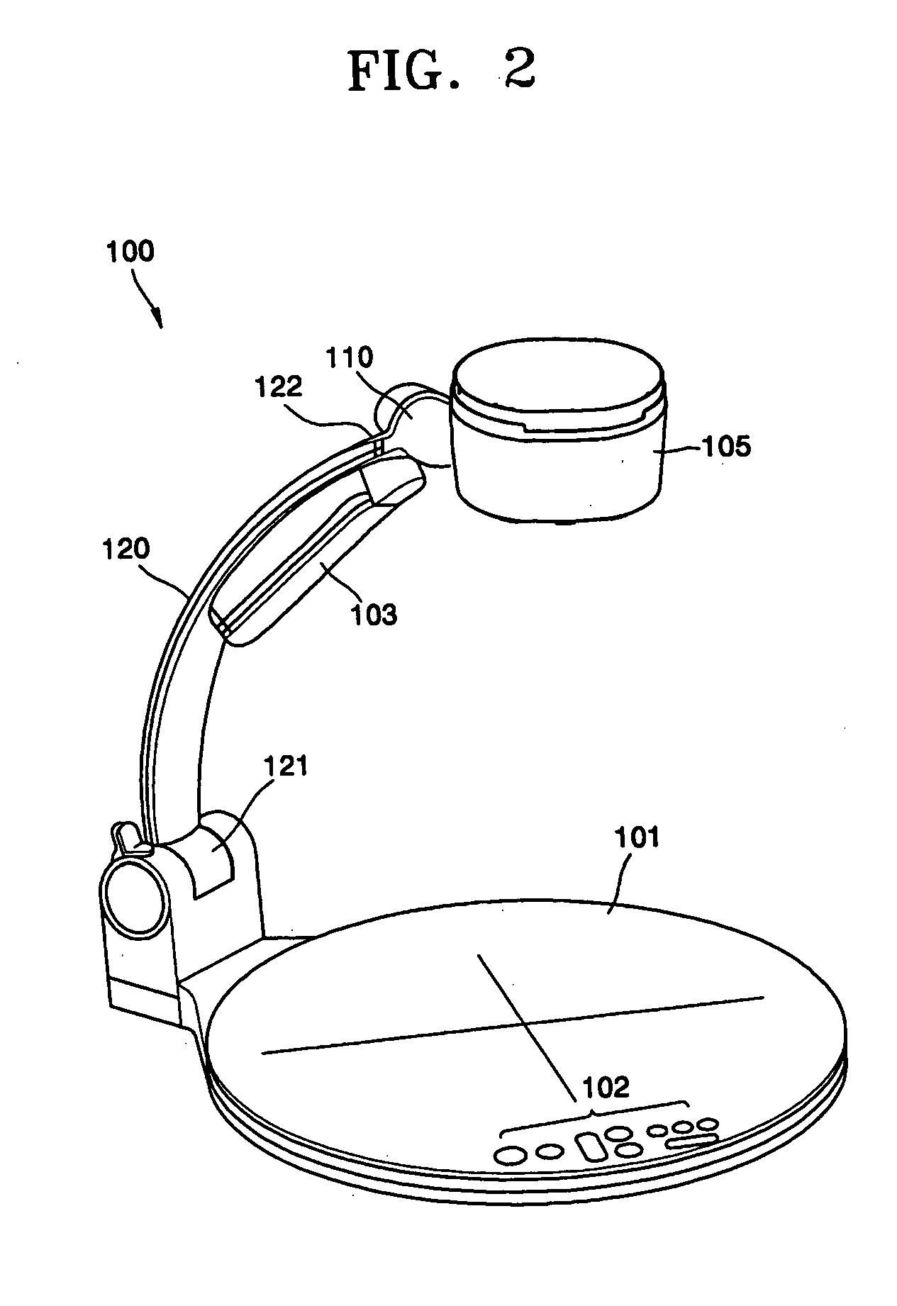 Camera rotation support apparatus for video presenter and video presenter having the same