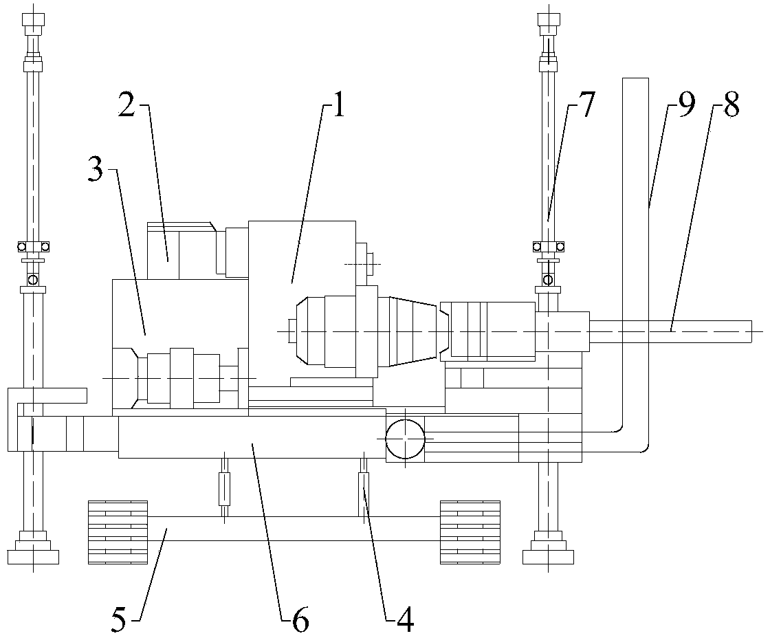 High-dipping low seam self-walking simple drill coal mining machine and mining method thereof