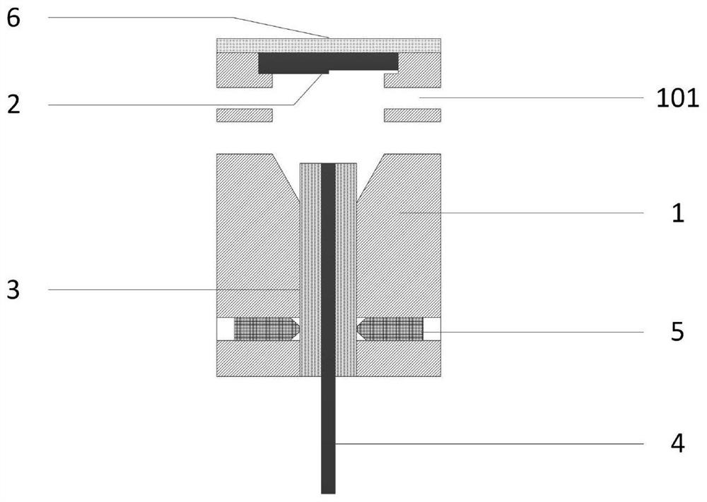 Diaphragm-free interference type optical fiber acoustic sensor probe and optical fiber acoustic sensor