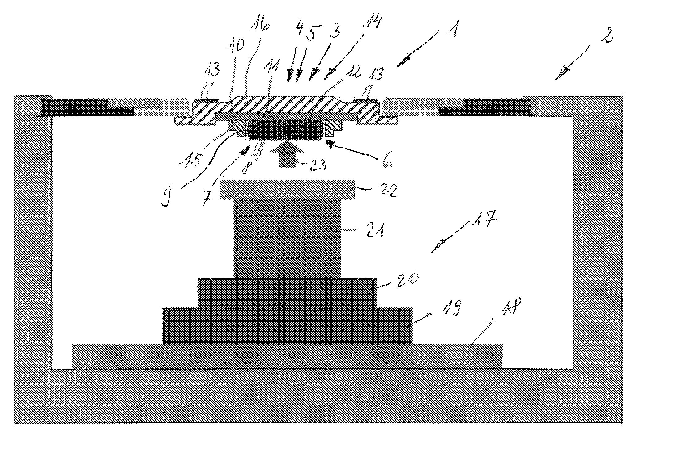 Electrical contact device for test specimen