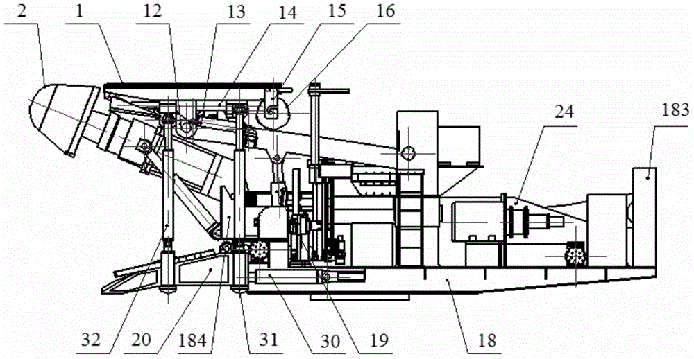 Under-pressure self-moving excavation and support unit and under-pressure self-moving method