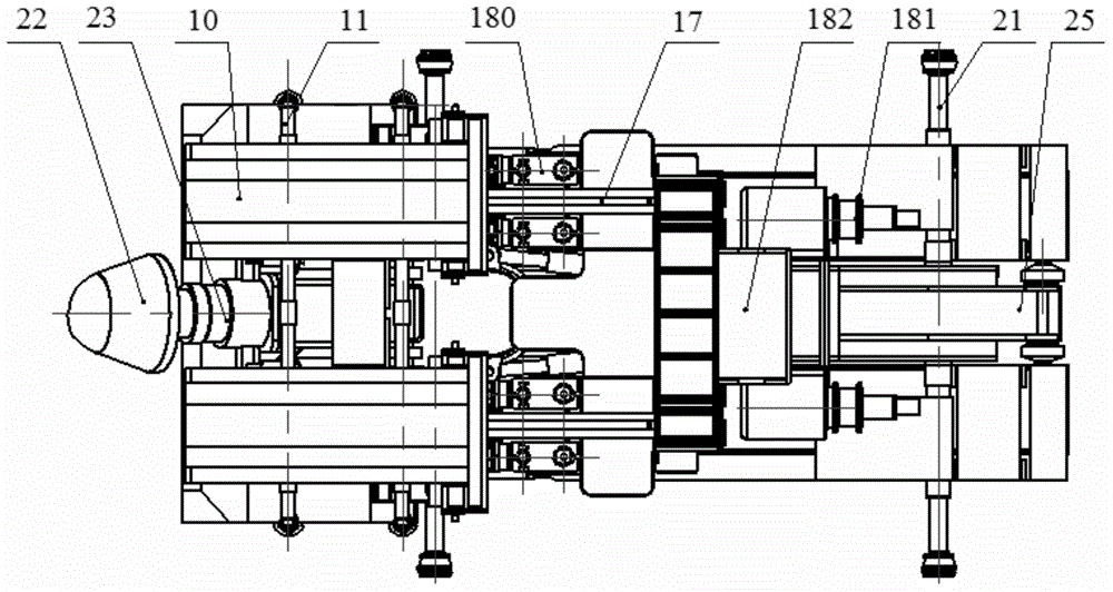 Under-pressure self-moving excavation and support unit and under-pressure self-moving method