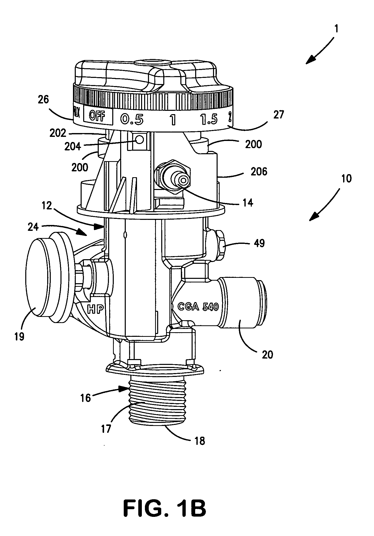 Gas cyclinder dispensing valve