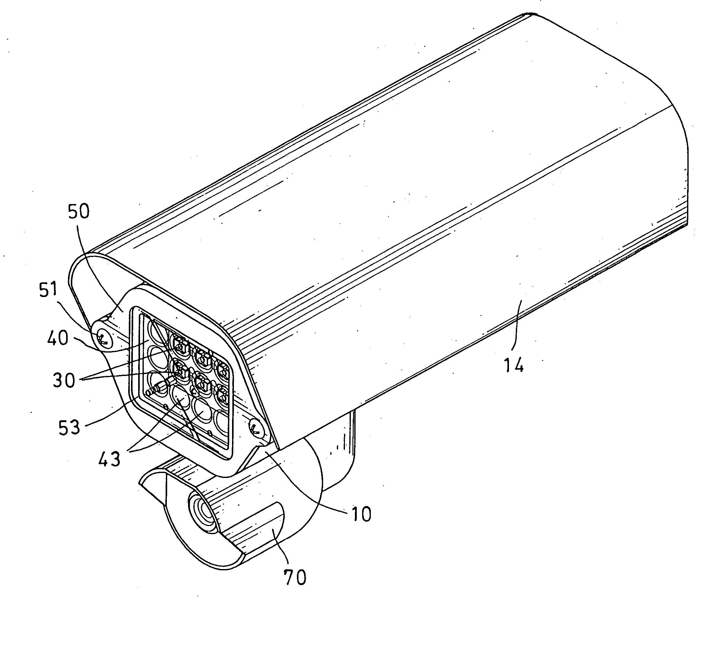 Light device having light concentrating device