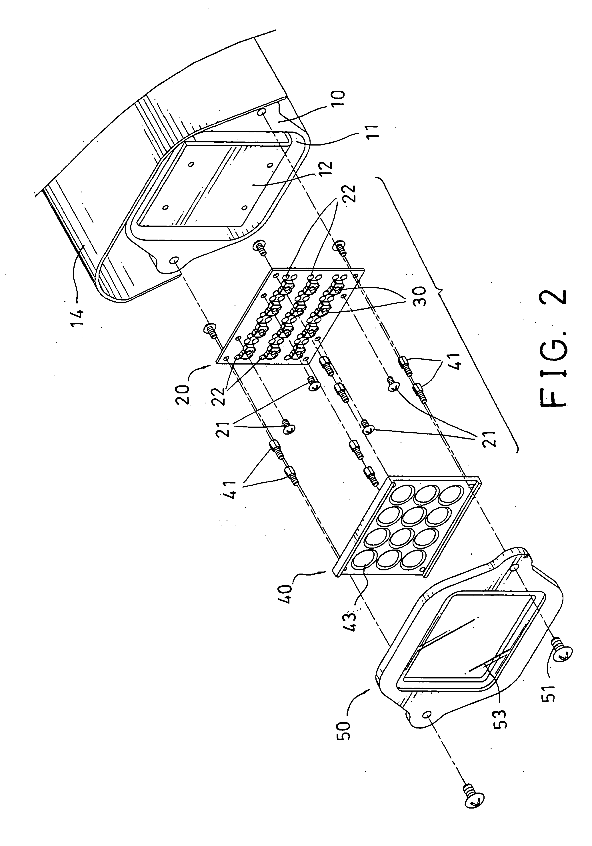 Light device having light concentrating device