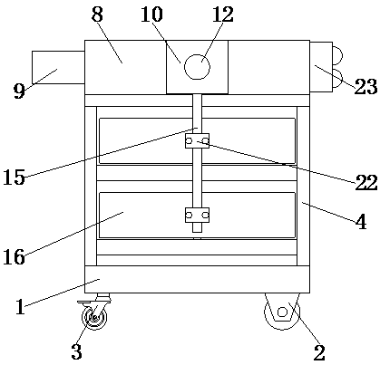 A trolley for a high-voltage vacuum circuit breaker with adjustable internal space