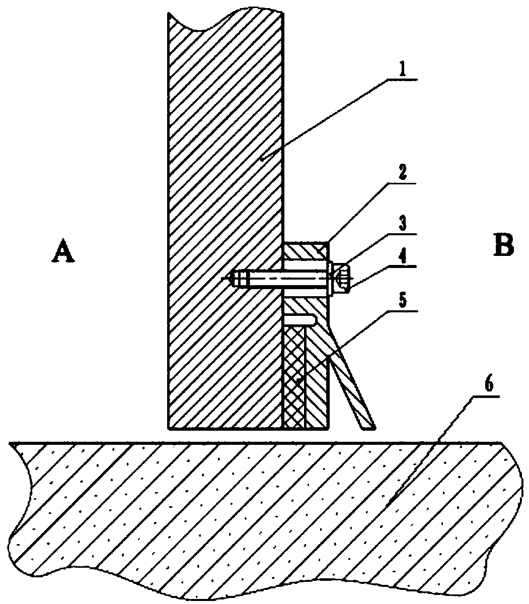 Self-sealing protective structure for eliminating the gap between the anti-blast door and the ground under the action of shock waves