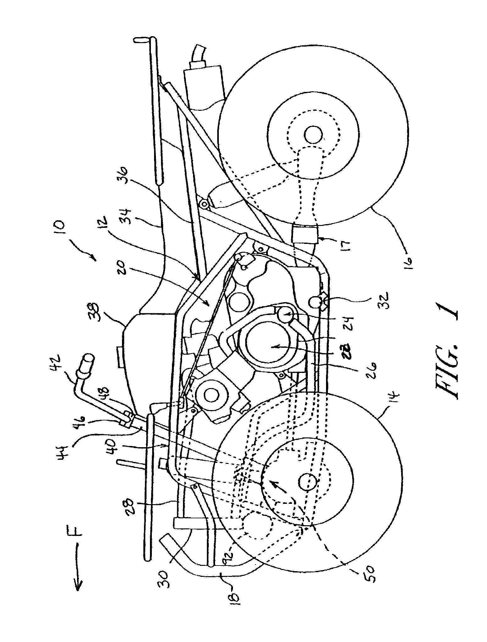 Power assisted steering for all terrain vehicle