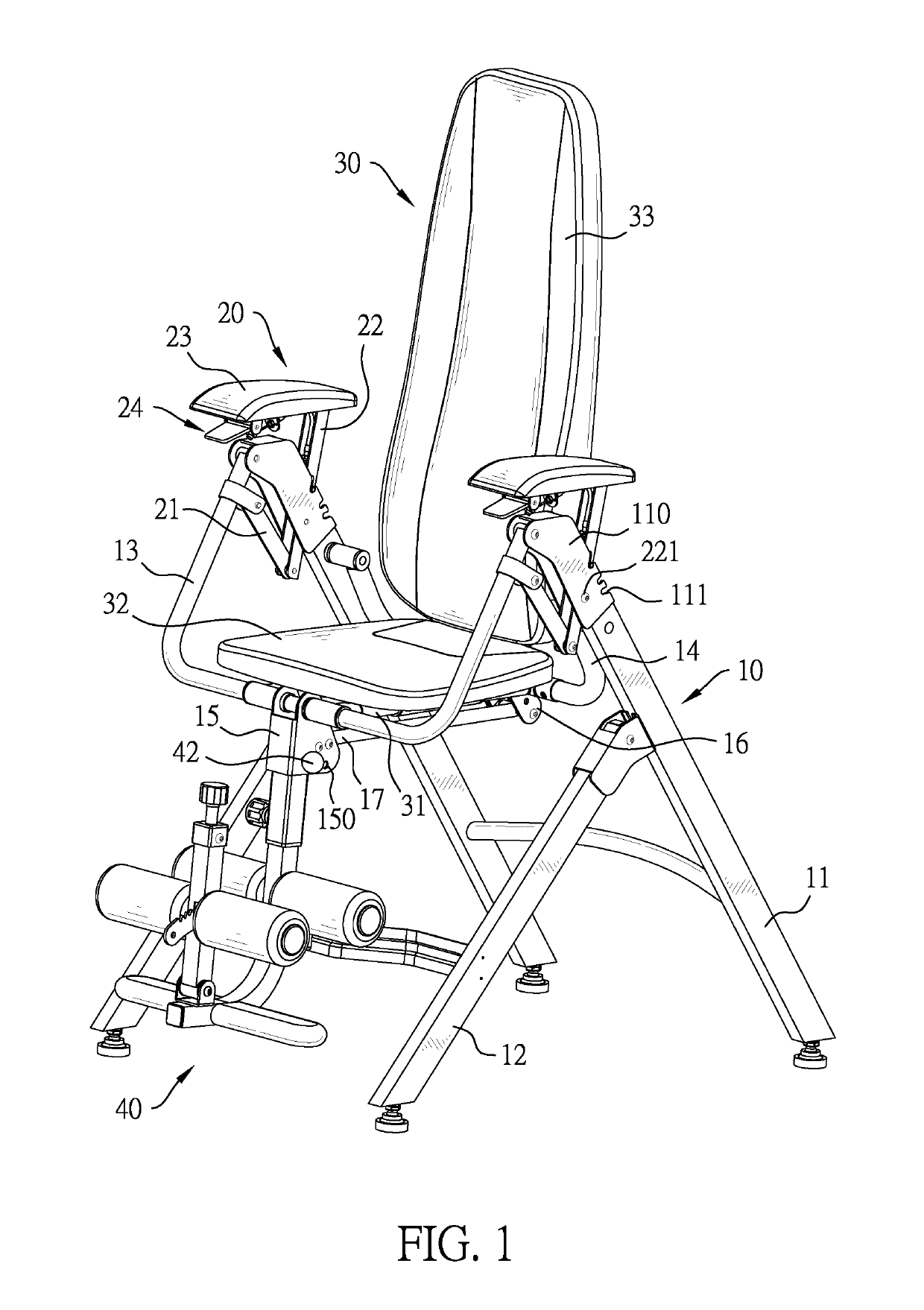 Seated inversion table