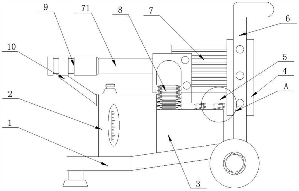 Plunger pump type spraying machine suitable for large engineering