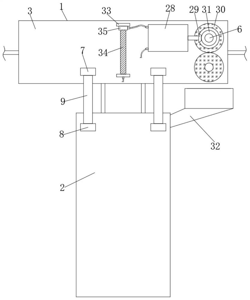 A feeding device for shrinkage and setting in textile production