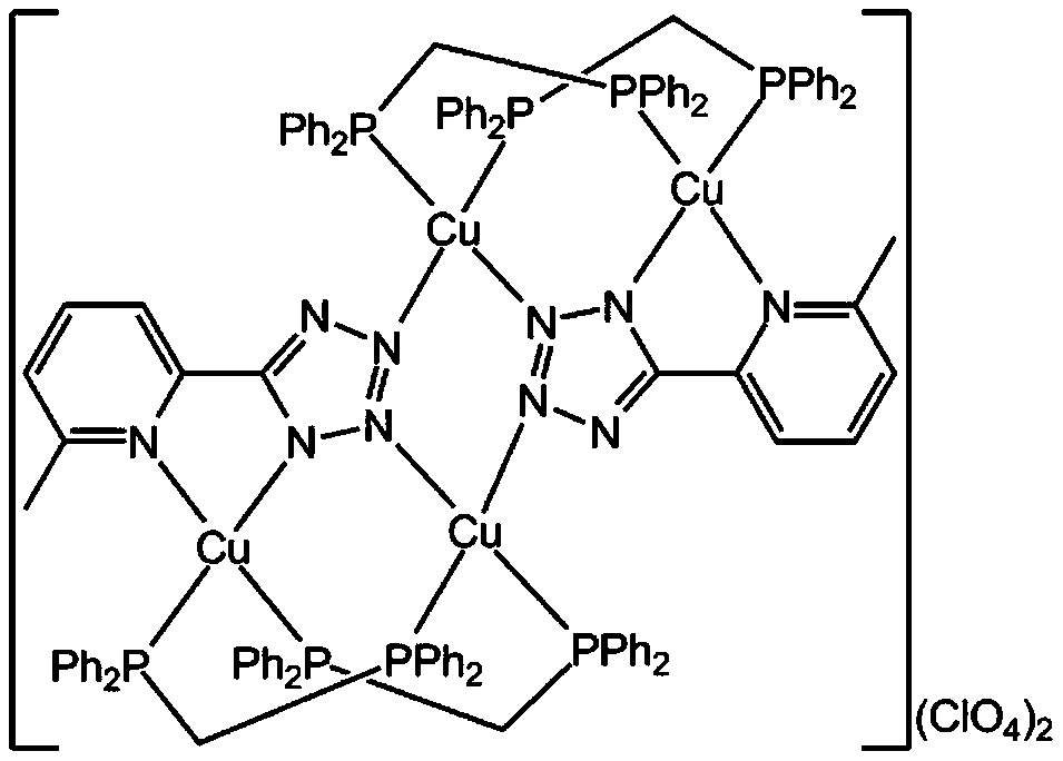 Application of a tetranuclear copper [i] complex of o-picoline tetrazolium in stimuli-responsive luminescent color-changing materials