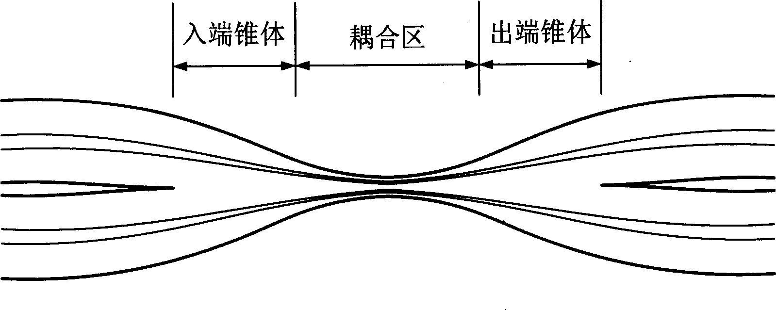 Passive full optical-fiber adjustable optical tapping element