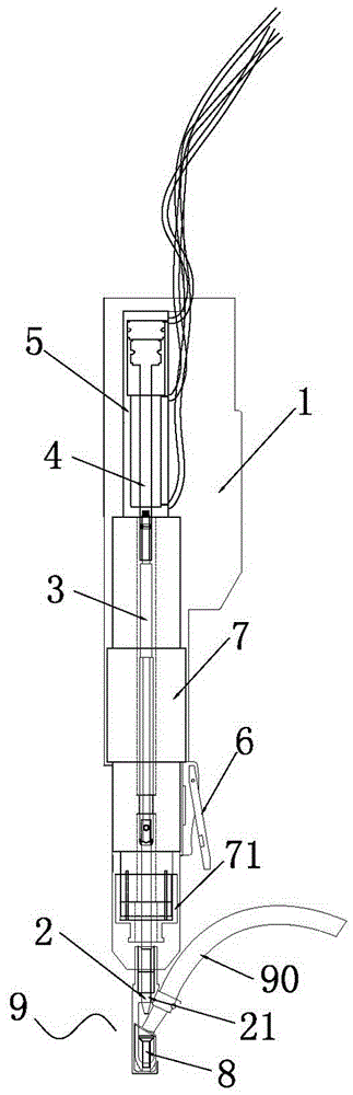 A hand-held locking screw tool and a locking screw machine containing the tool