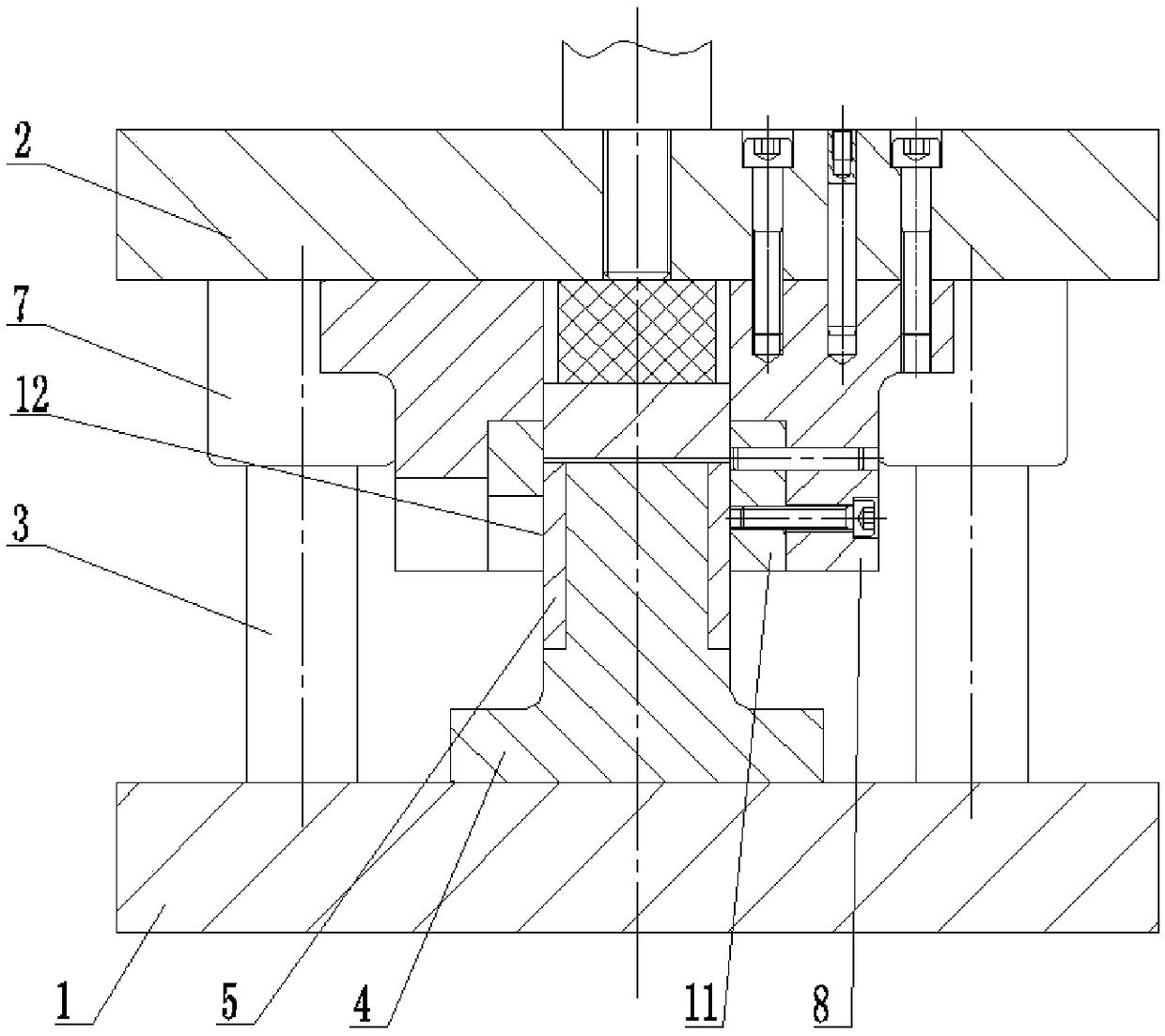 Die for cutting end of semi-elbow pipe sheet metal parts and application method thereof