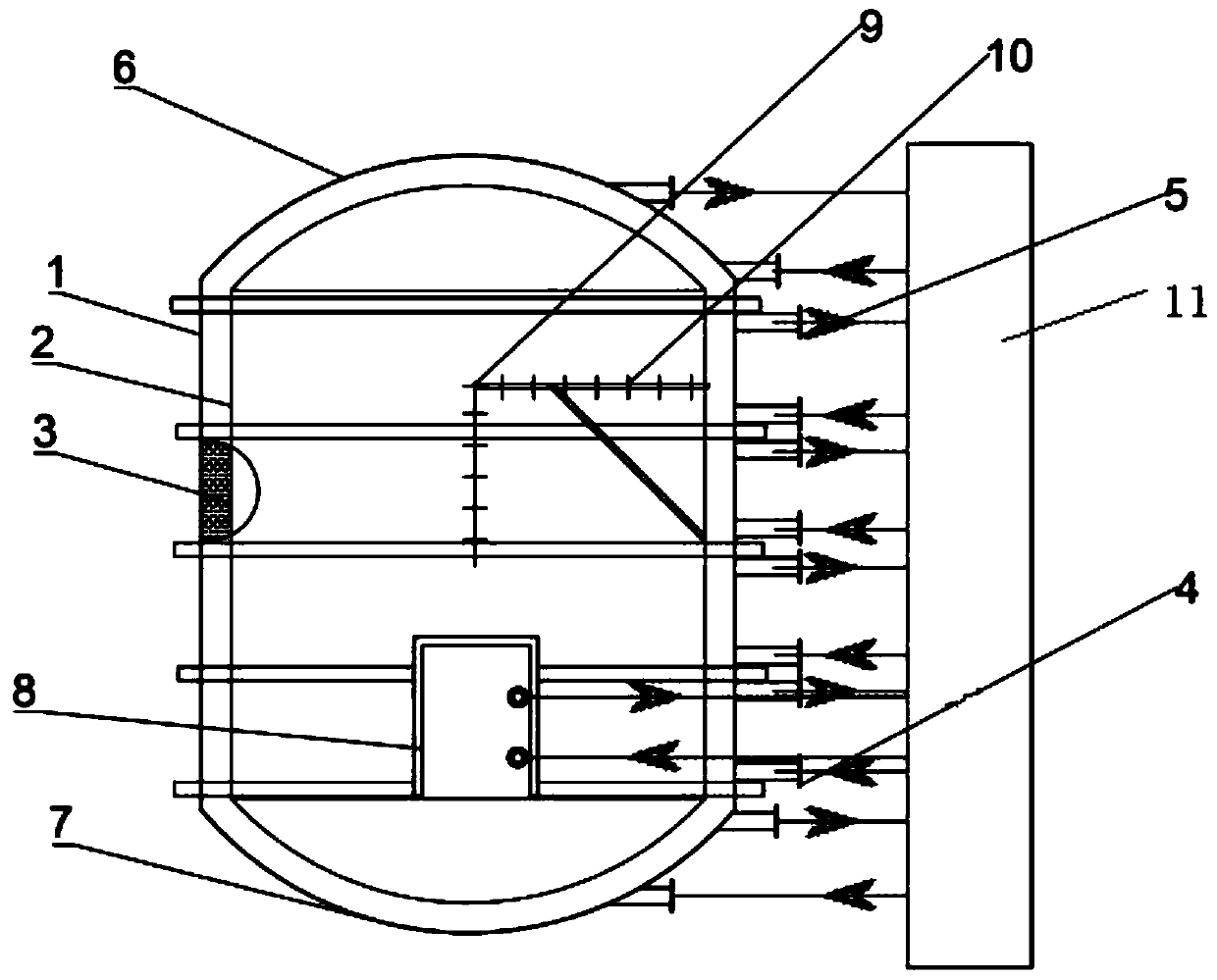 Immersed liquid temperature control system of large laboratory