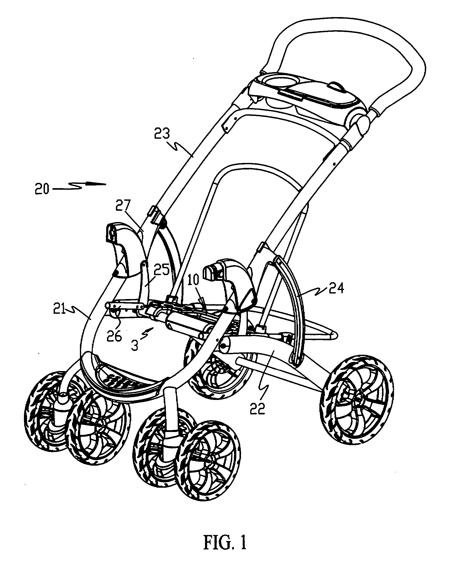 One hand release mechanism for stroller