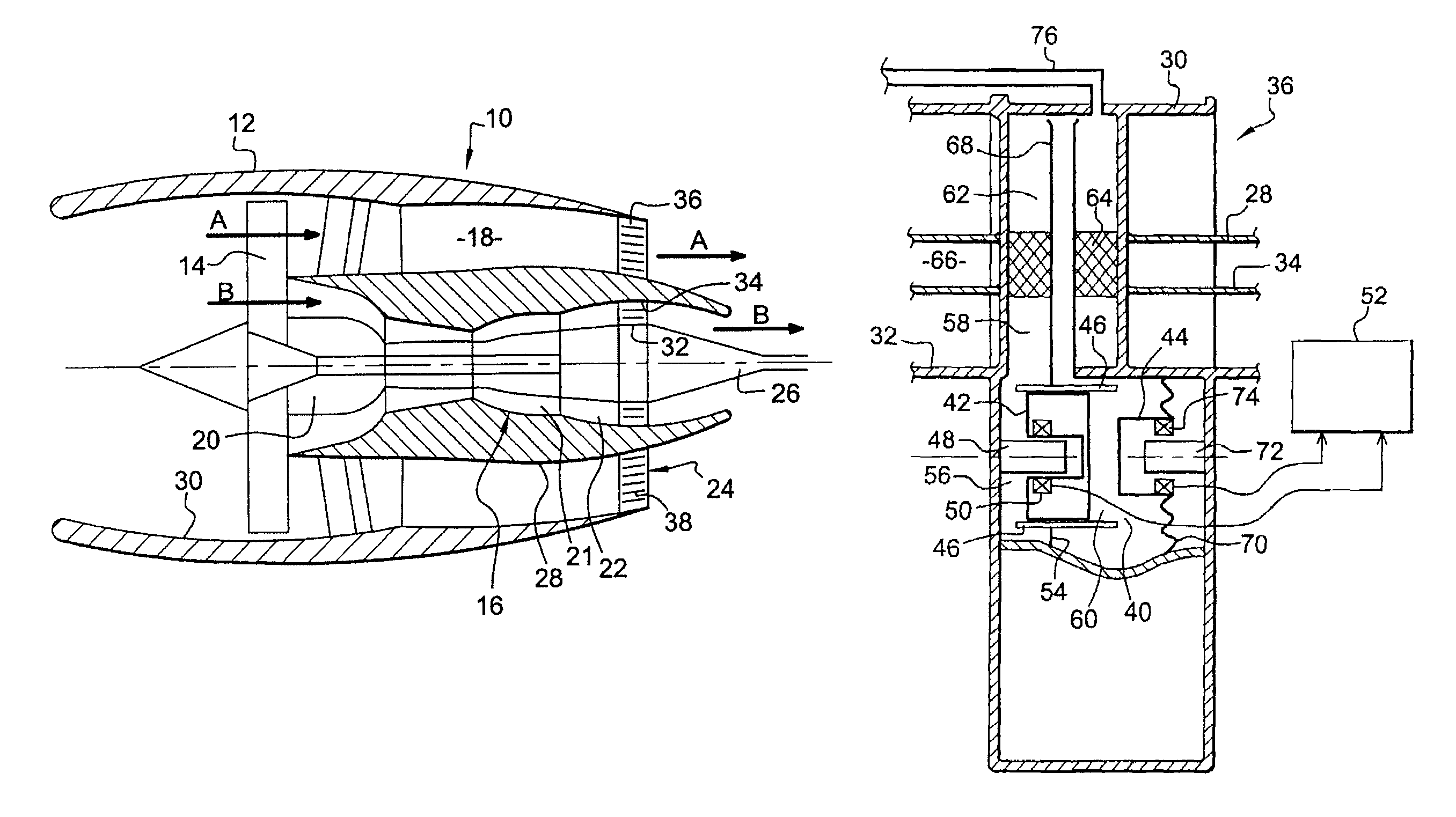 Electricity generation in a turbomachine