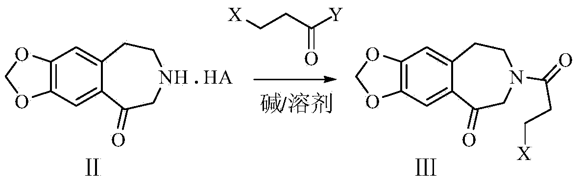 Synthetic method of harringtonine intermediate with D-ring