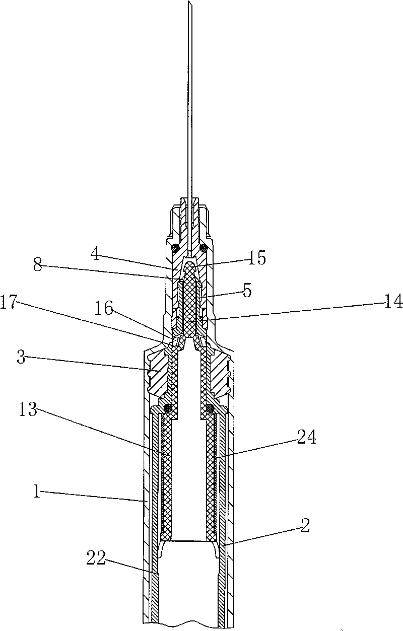 Improved low-speed retraction injector of needle