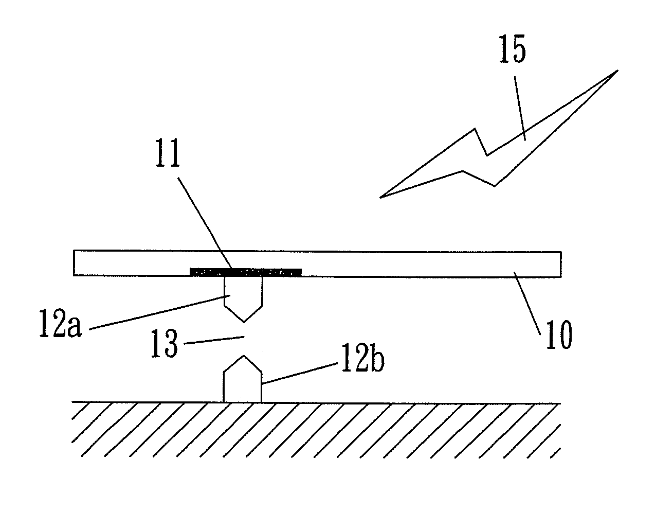 Protecting device for electronic circuit and manufacturing method thereof