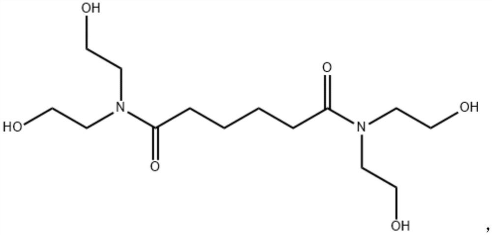 Anti-yellowing and anti-thick-coating pinhole type hydroxyalkylamide and preparation method thereof