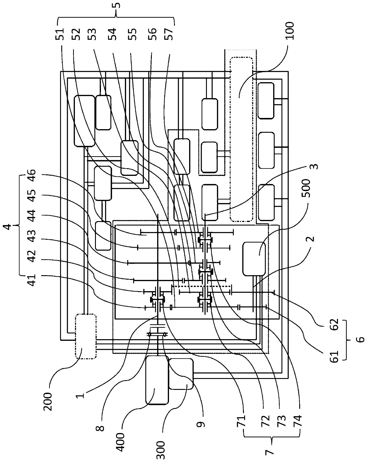 Hybrid power system based on AMT gearbox and control method thereof