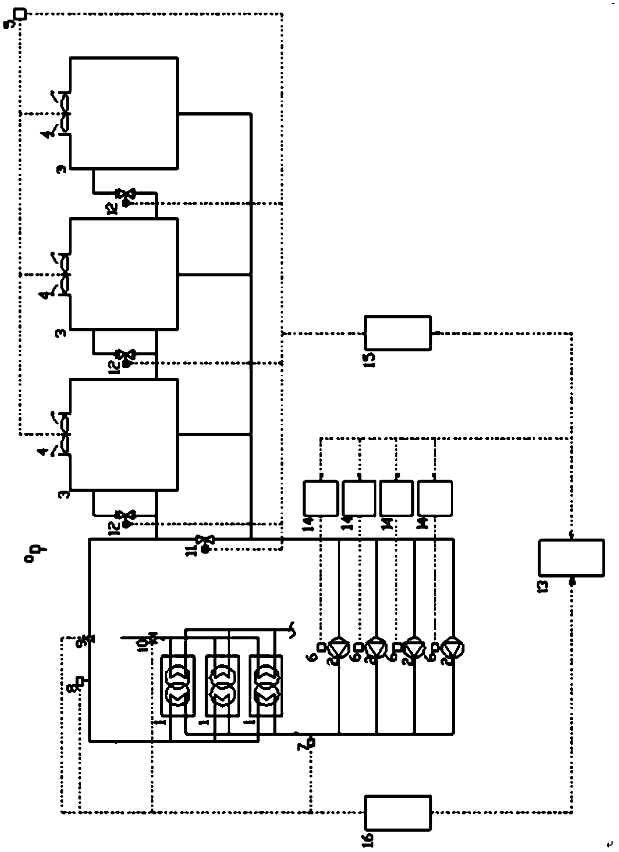 Cooling efficiency maximization method for cooling water system in central air-conditioner and control device