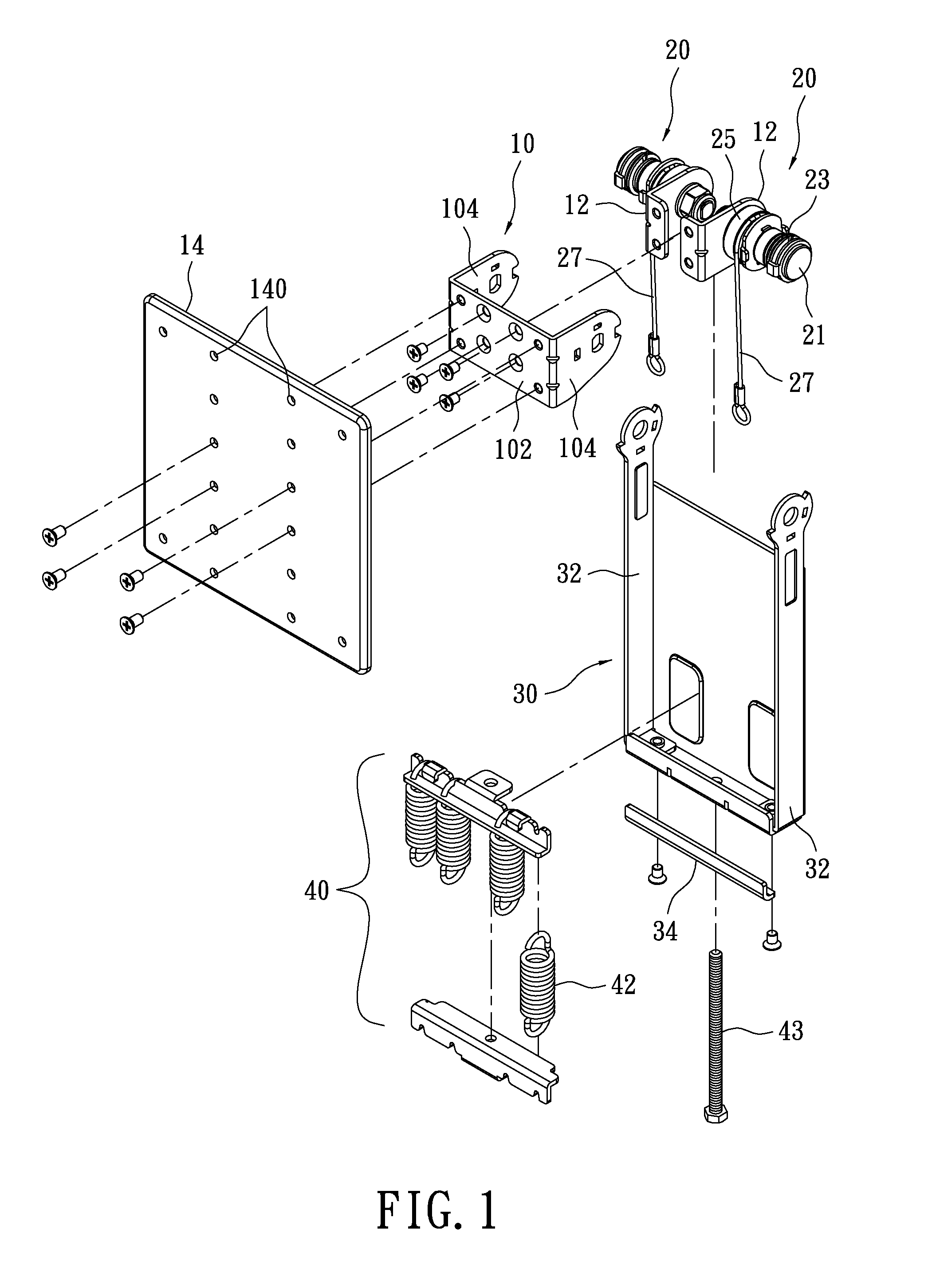 Display frame and support unit thereof