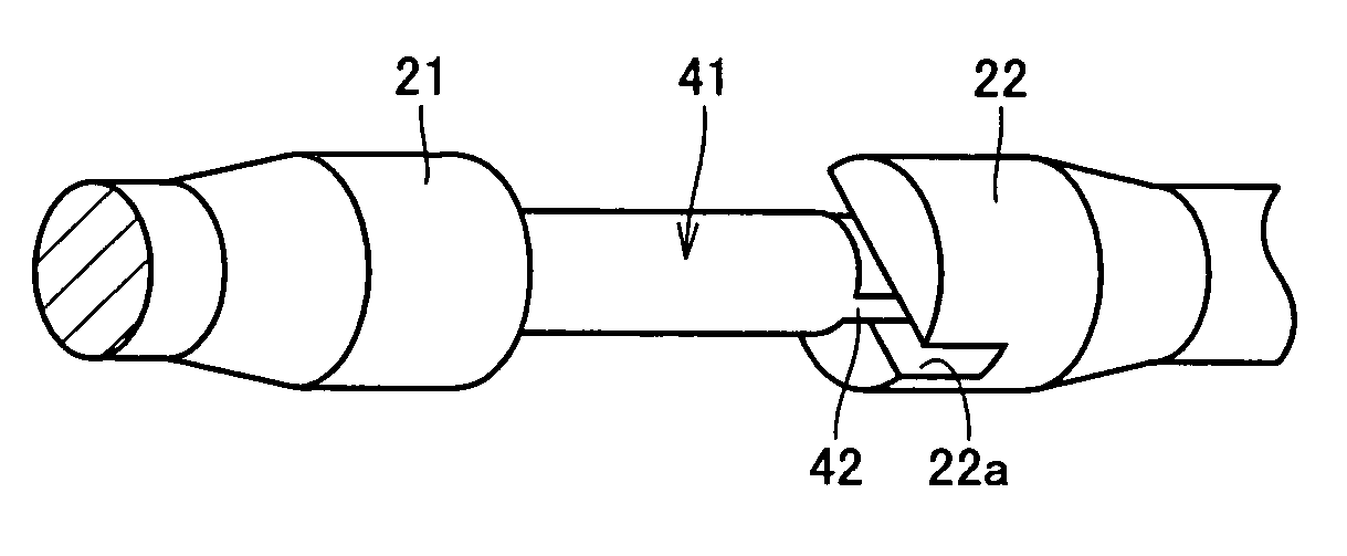 Rolling-contact shaft with joint claw