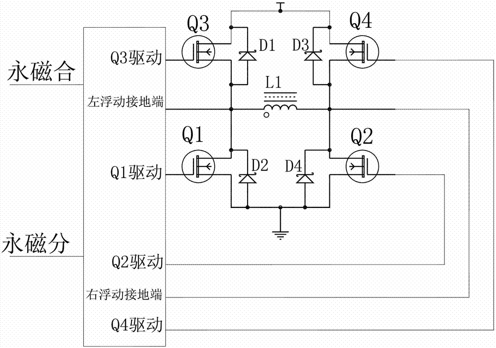 Permanent magnetic coil driving circuit