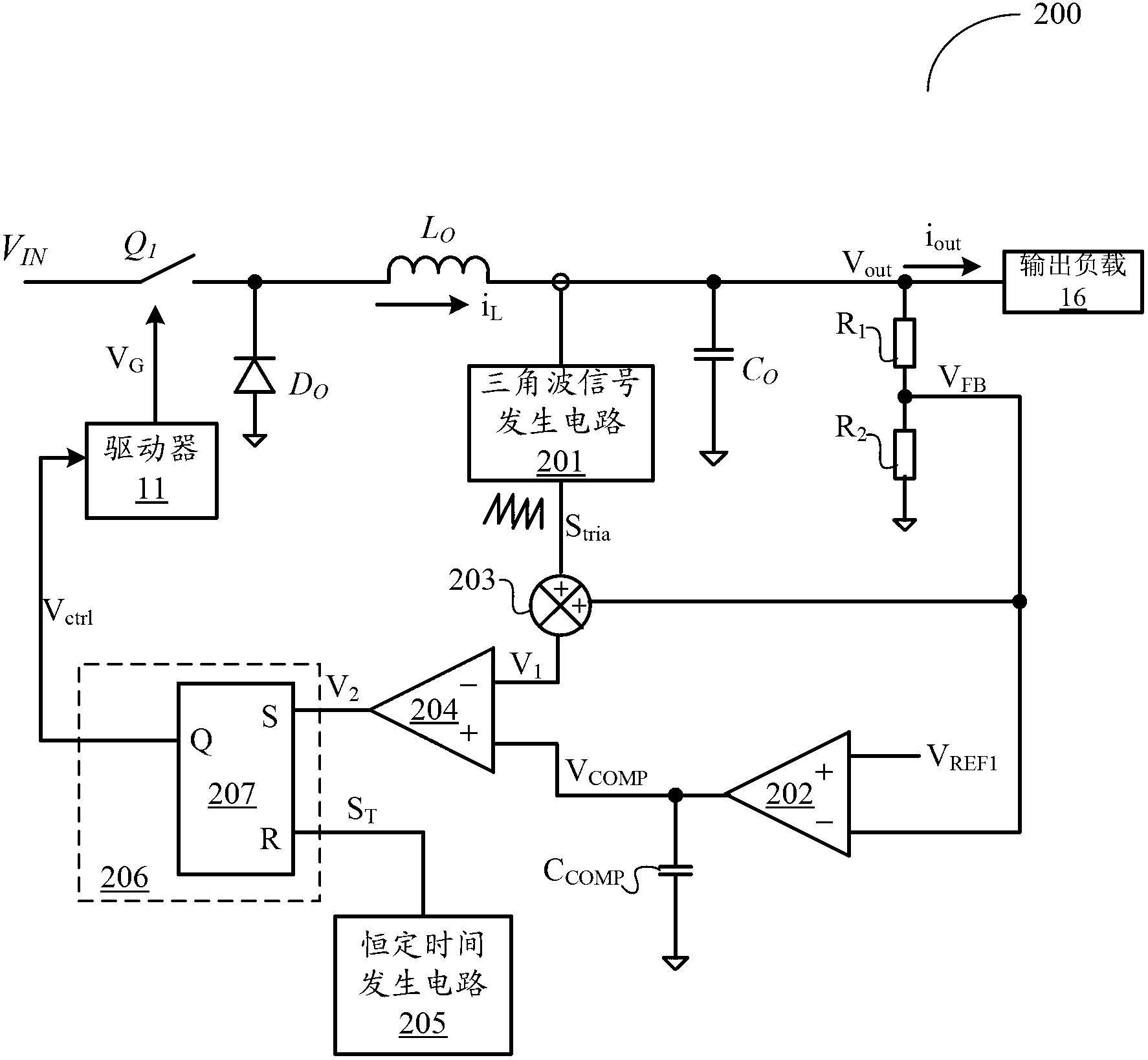 Constant time control method, control circuit and switching regulator using same