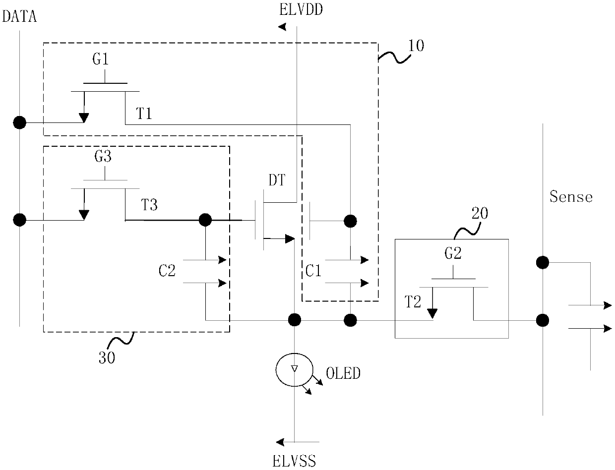 Pixel circuit, display device and dual gate driving transistor