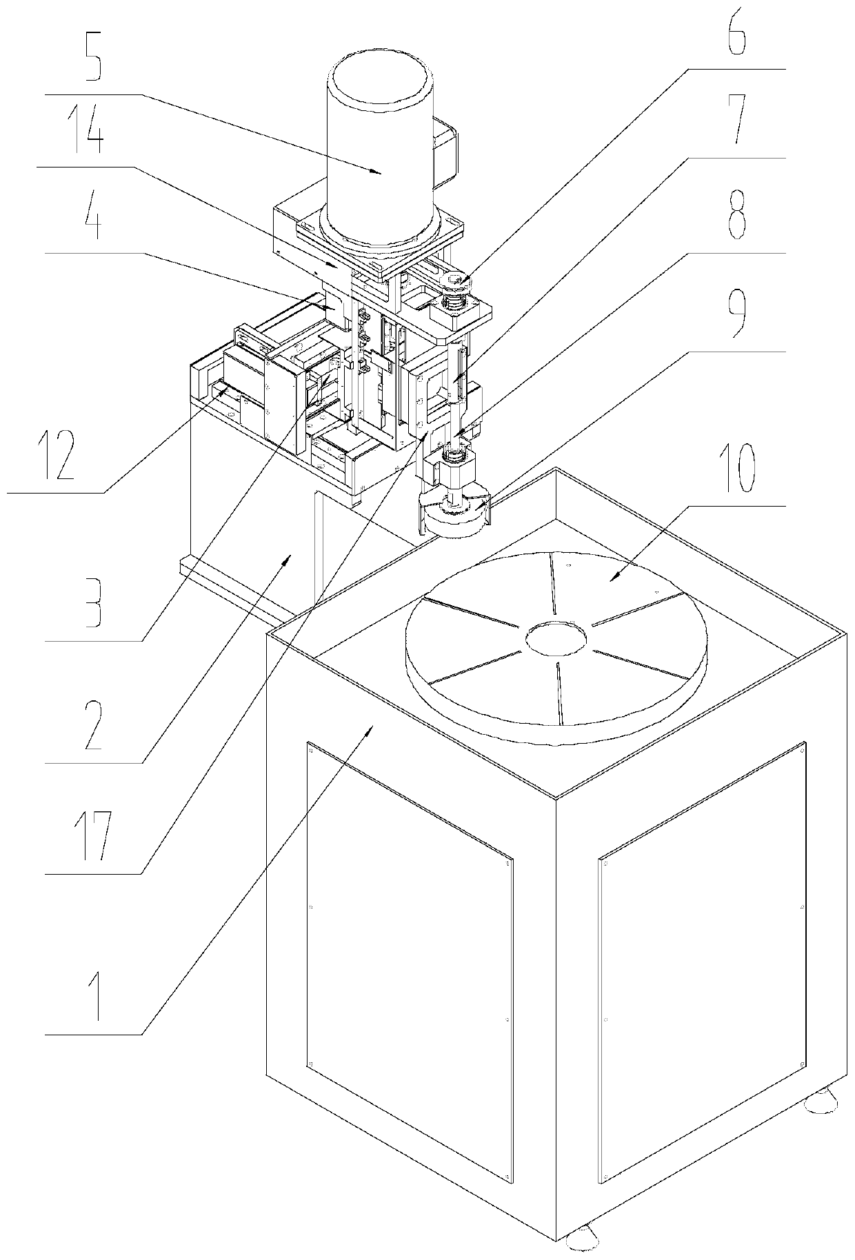 An automatic irrational number speed ratio grinding and polishing machine